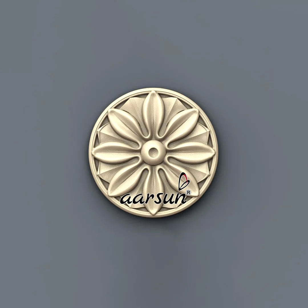 3D Round Daisy Rosette 
