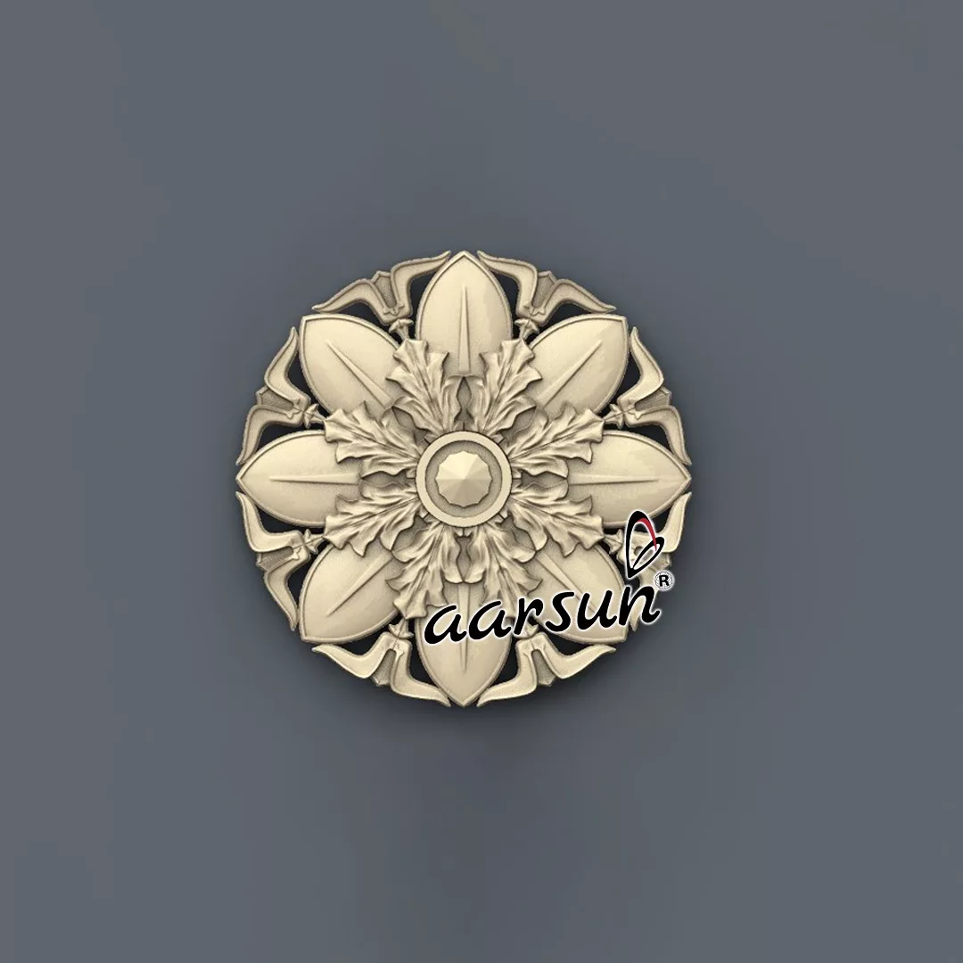3D Round Rosette 