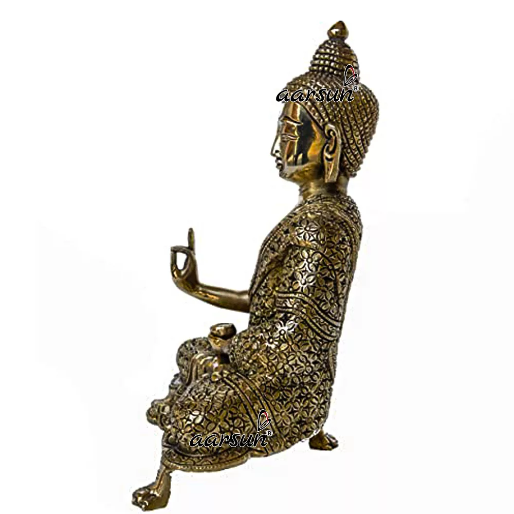 Handcrafted Brass Buddha Statue for Home Decor