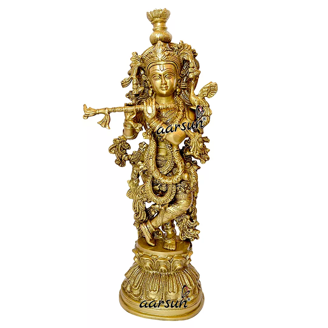 Royal Brass Radha Krishna Statue
