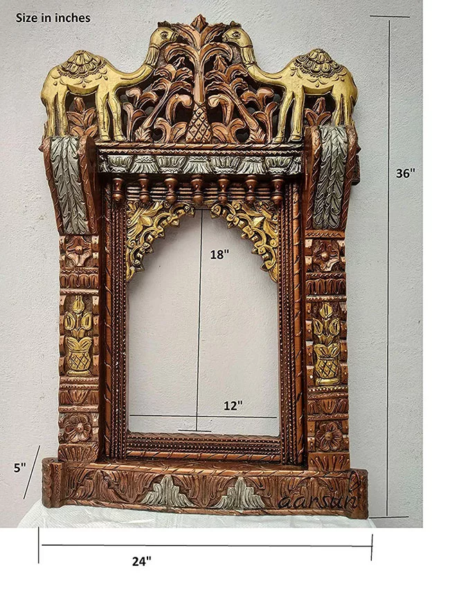 Designer Camel Carved Jharokha Frame -