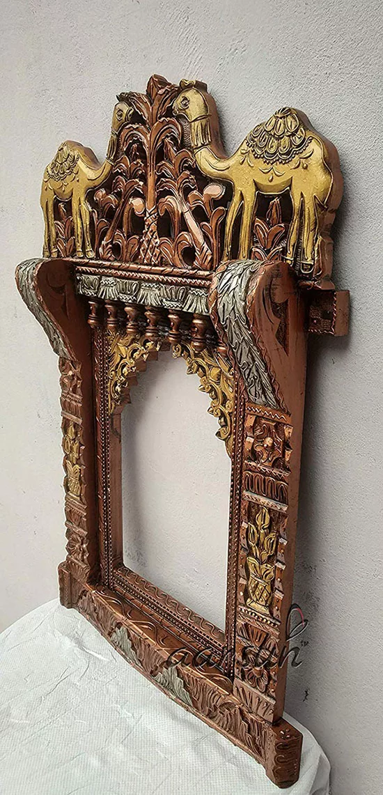 Designer Camel Carved Jharokha Frame -