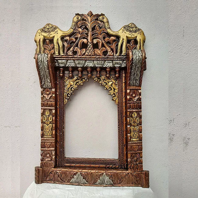 Camel Carved Jharokha Frame - 