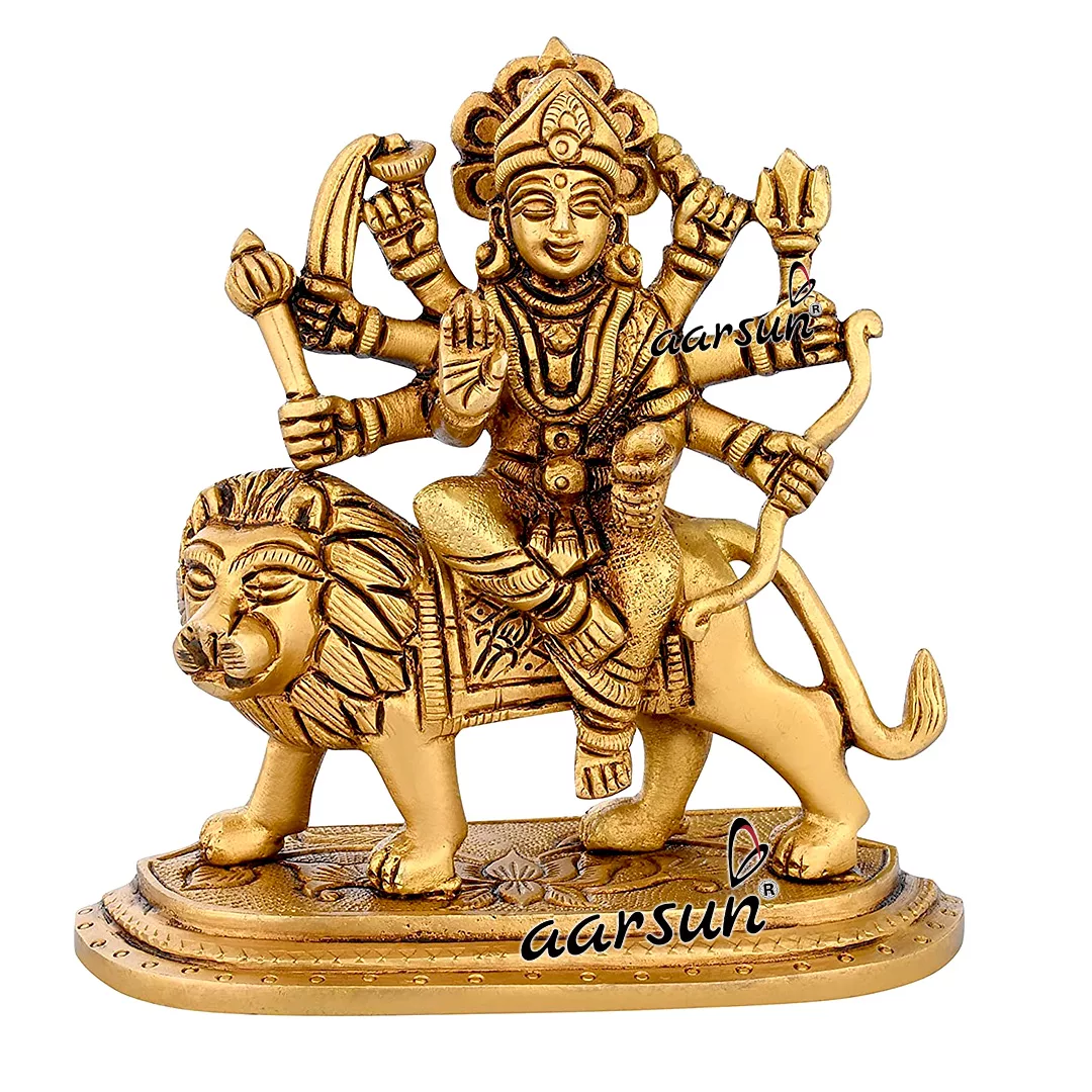 Durga Sherawali Mata Brass Statue 