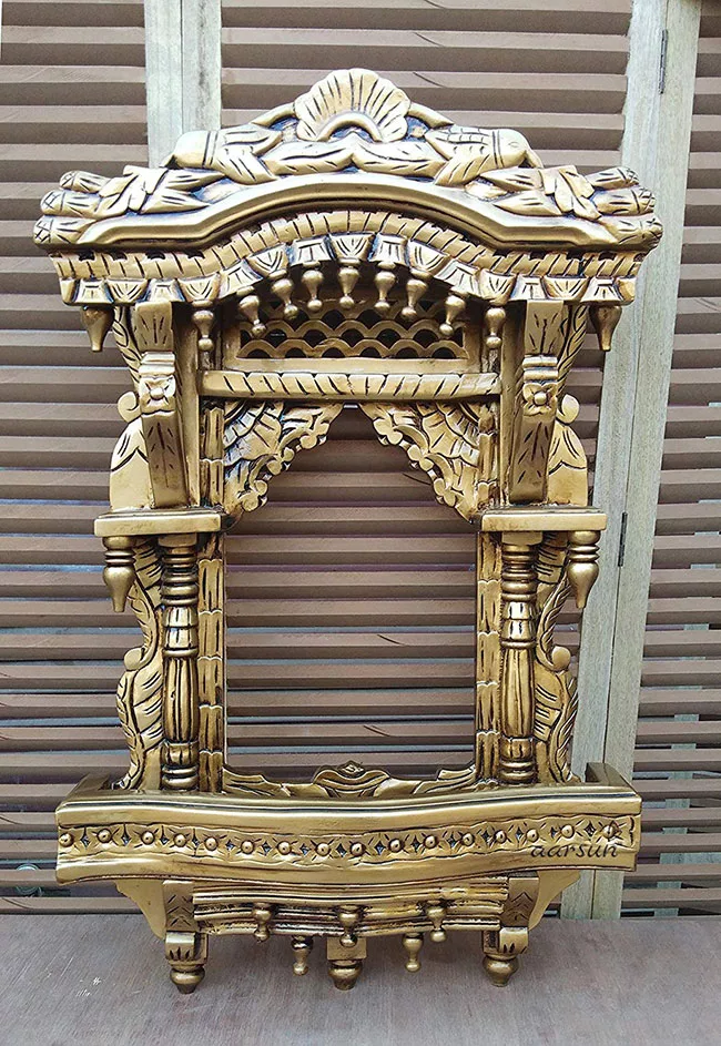 Gold Finish Jharokha Frame - 