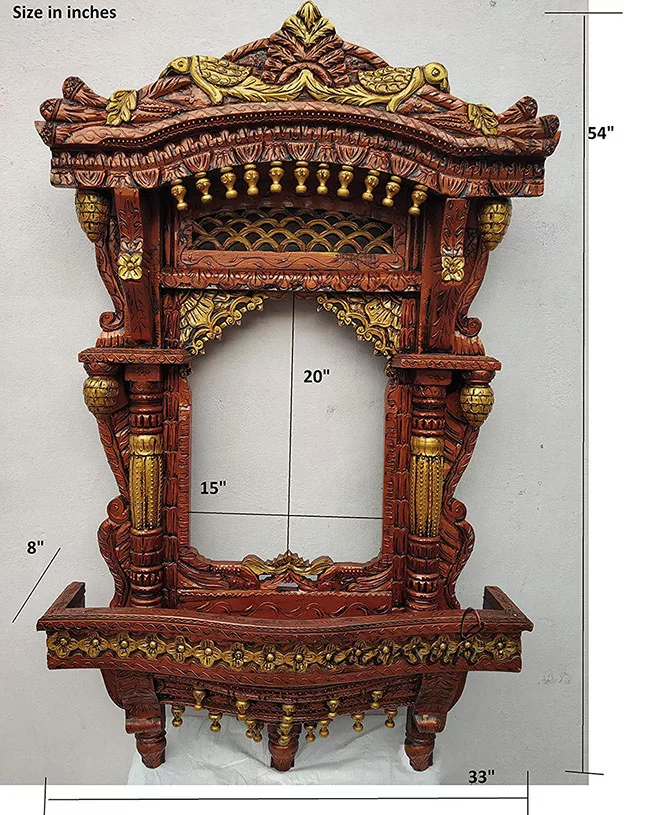 Designer Hand-Carved Dual Polish Jharokha –