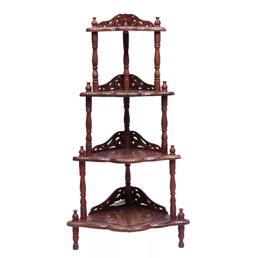 Handmade Wooden Corner Stand 