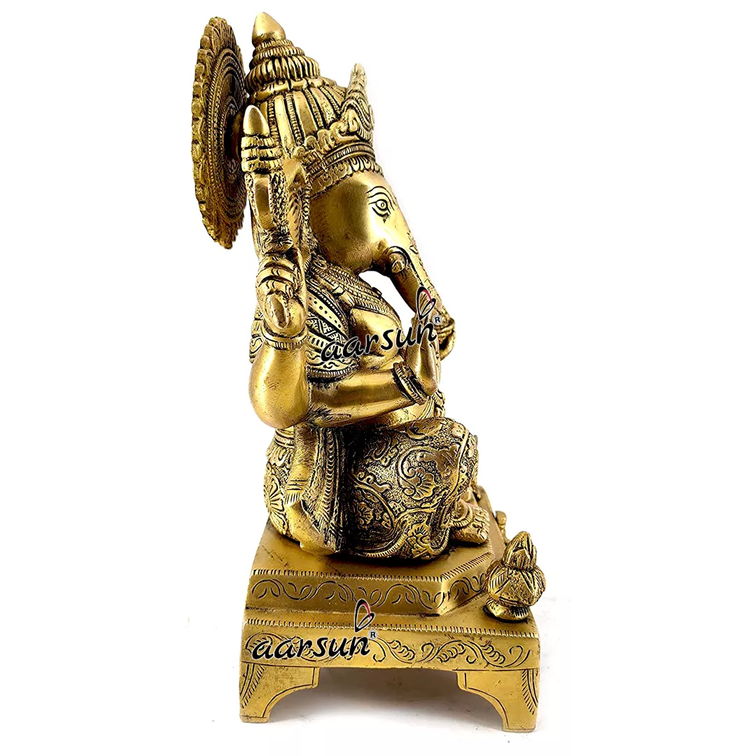 Handcrafted Lord Ganesha Brass Statue