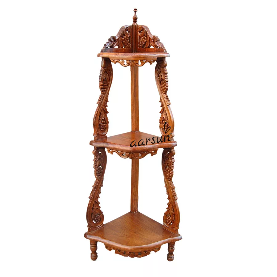 Wooden Corner Stand 