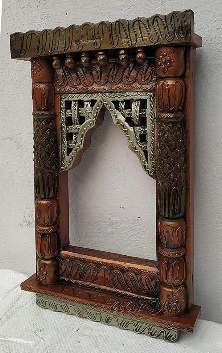 Handcrafted Wooden Jharokha Frame –