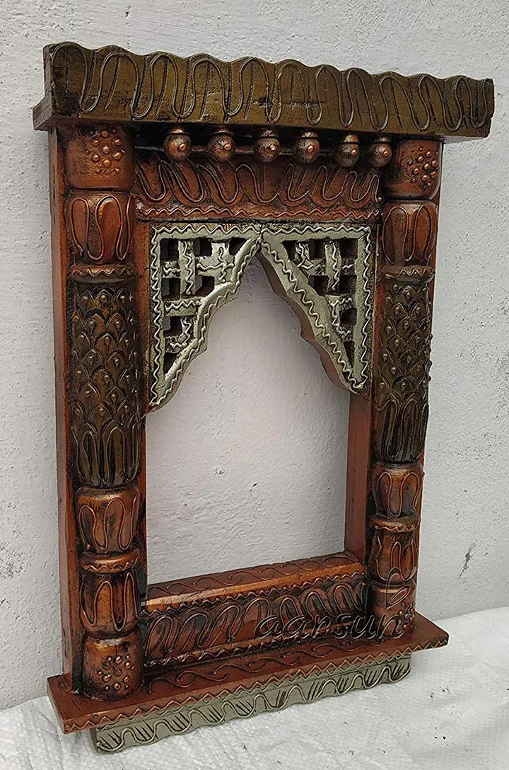 Handcrafted Wooden Jharokha Frame –