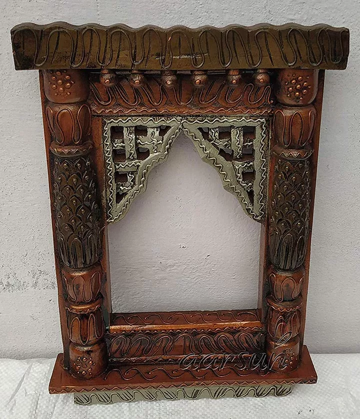 Handcrafted Wooden Jharokha Frame –