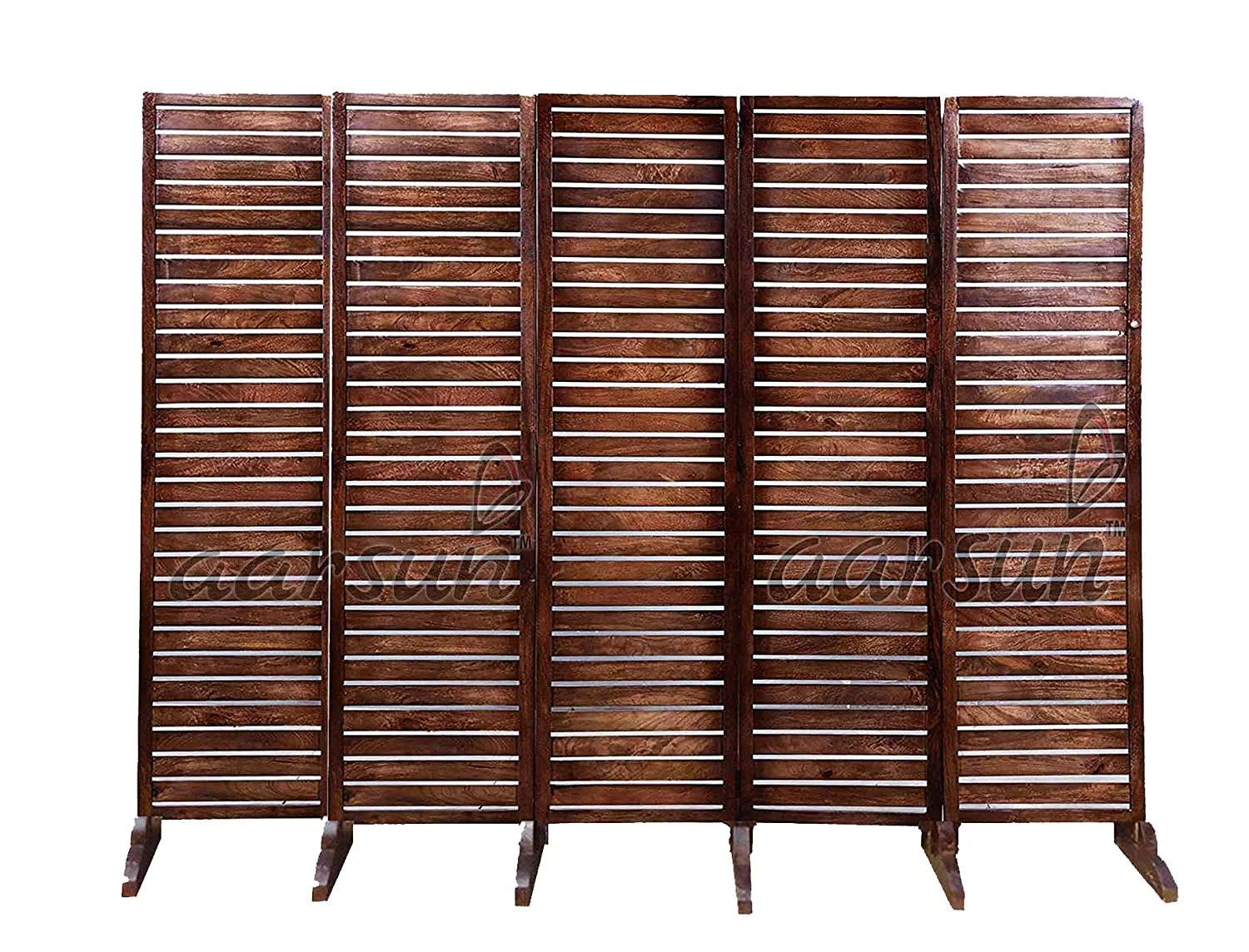 Wooden Partition 5 Panel with Stand -5